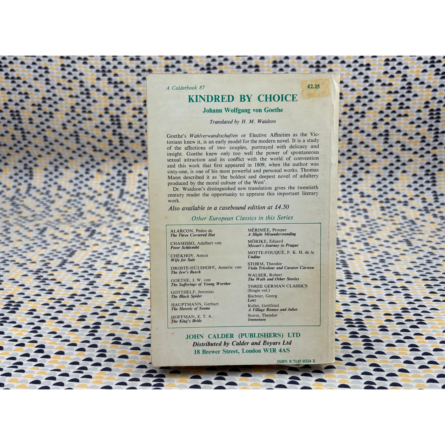 Kindred by Choice - J. W.  von Goethe - Calderbook - Paperback