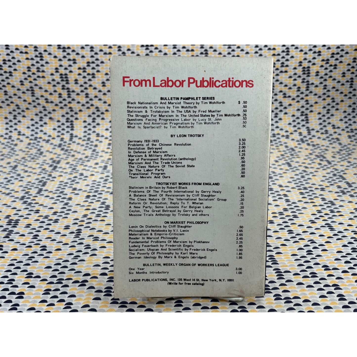 Black Nationalism & Marxist Theory - Tim Wohlforth - Bulletin Pamphlet Series - Paperback