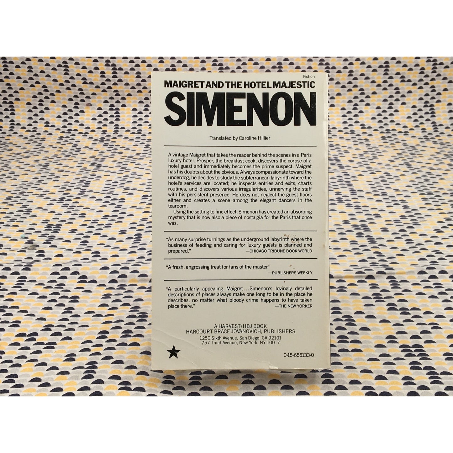 Maigret and the Hotel Majestic - Simenon - Harvest/HBJ - Paperback