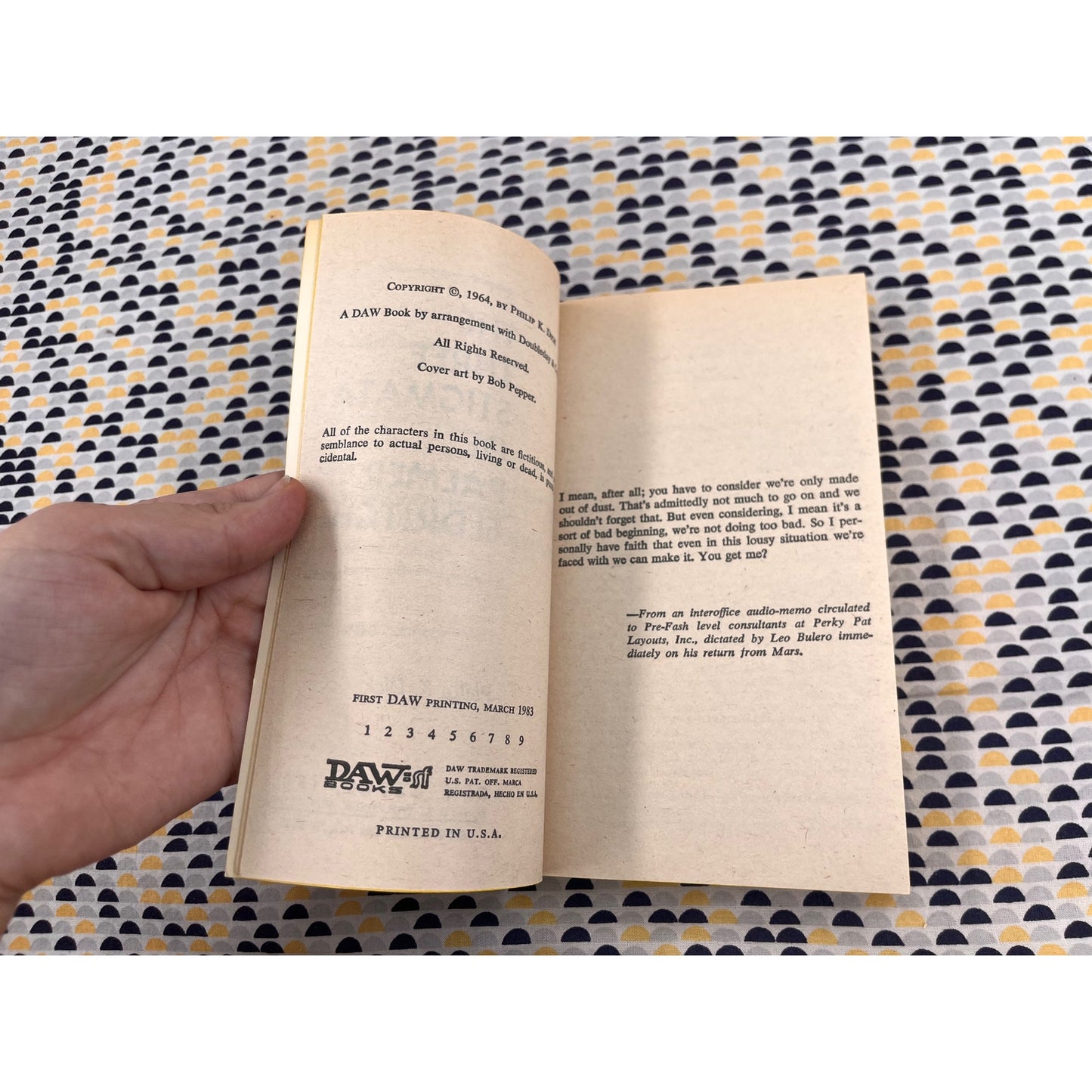 The Three Stigmata of Palmer Eldritch - Philip K. Dick - Daw Books - Paperback - Bob Pepper Cover Art