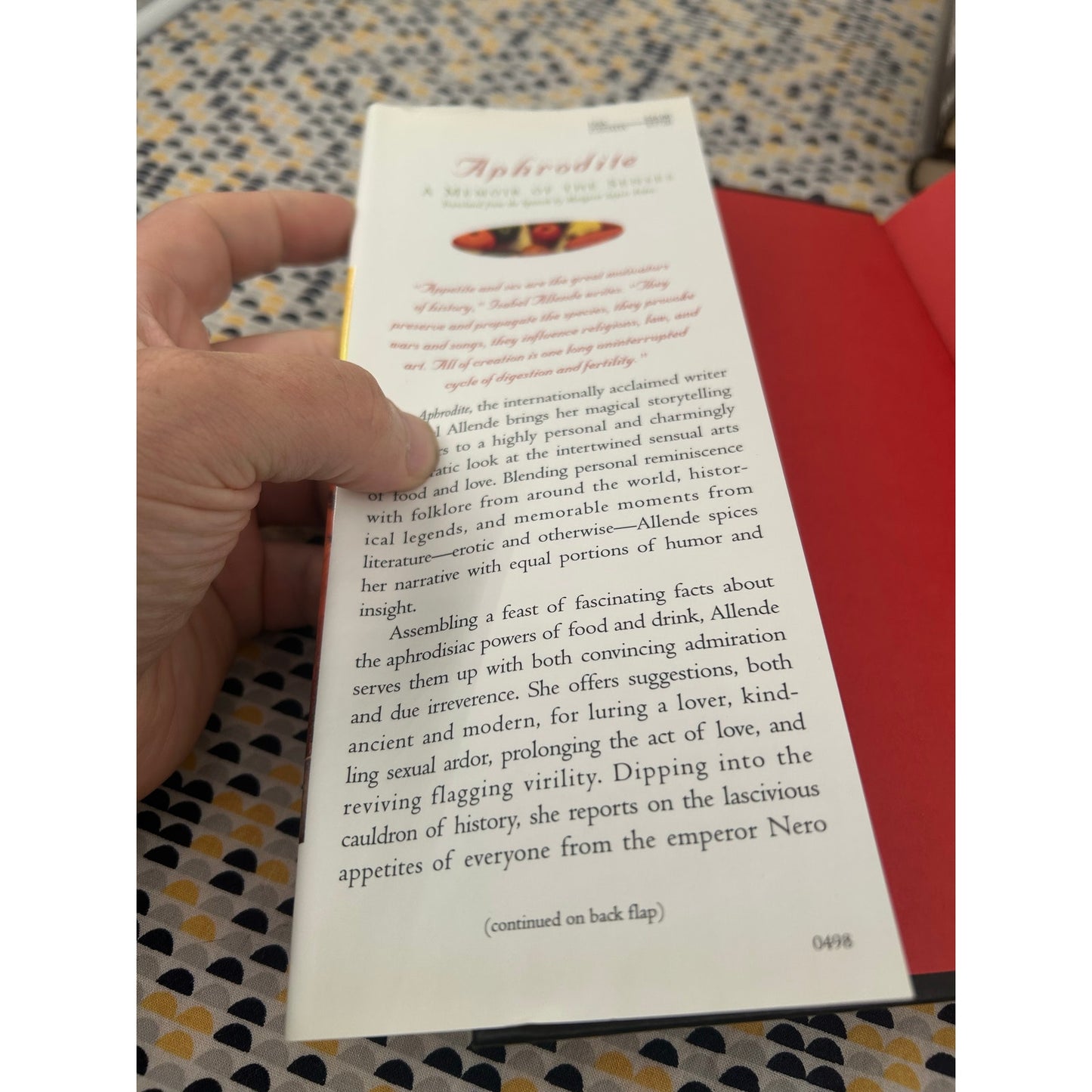 Aphrodite - A Memoir of the Senses - Isabel Allende - Hardcover - Harper Collins - 1st Edition, 1st Printing