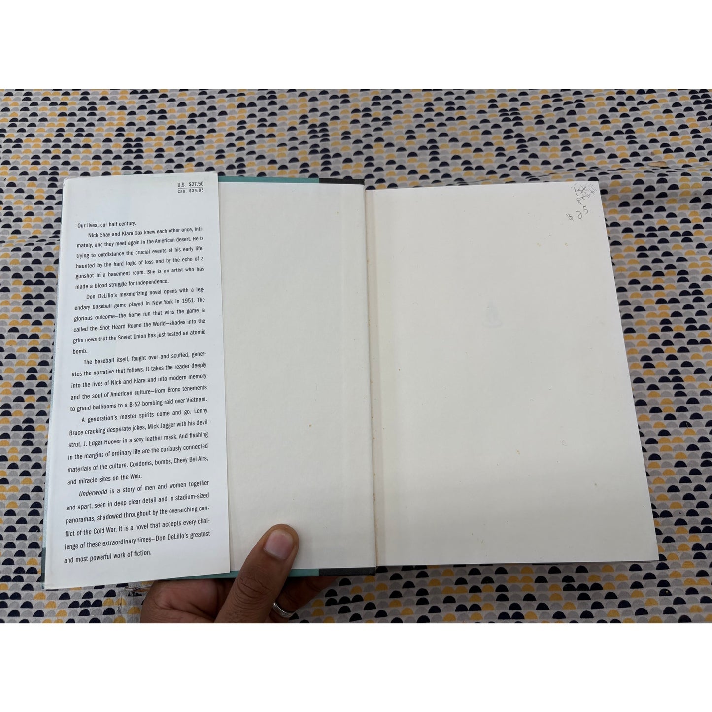 Underworld - Don DeLillo  - Hardcover - Scribners 1st Edition 1st Printing