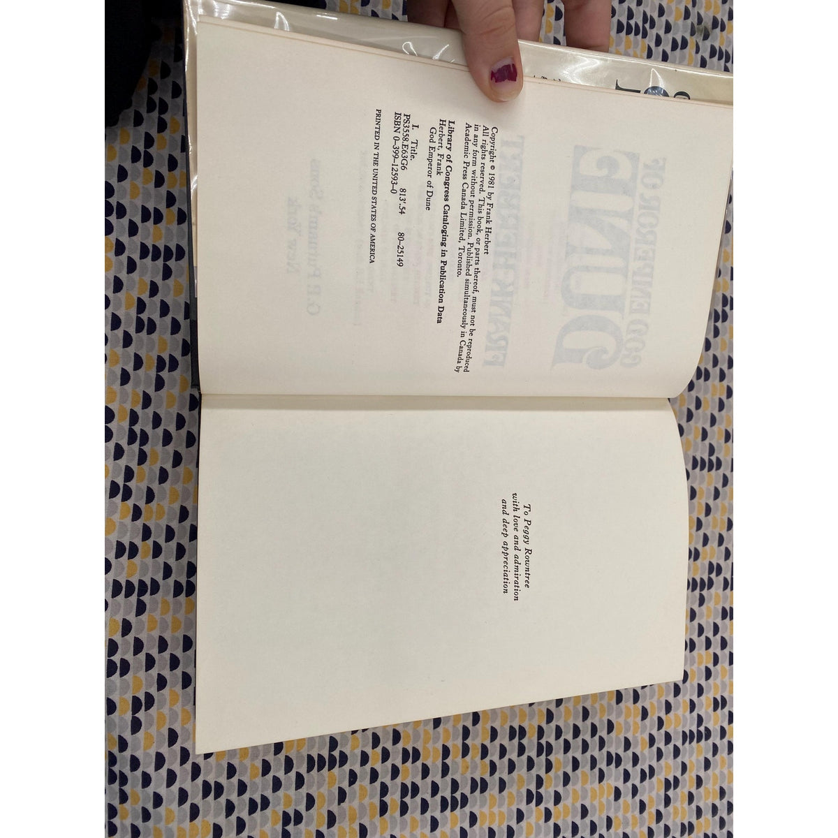 God Emperor of Dune - Frank Herbert - Vintage Hardcover Book - 1981 Putnam 1st Edition, 1st Printing