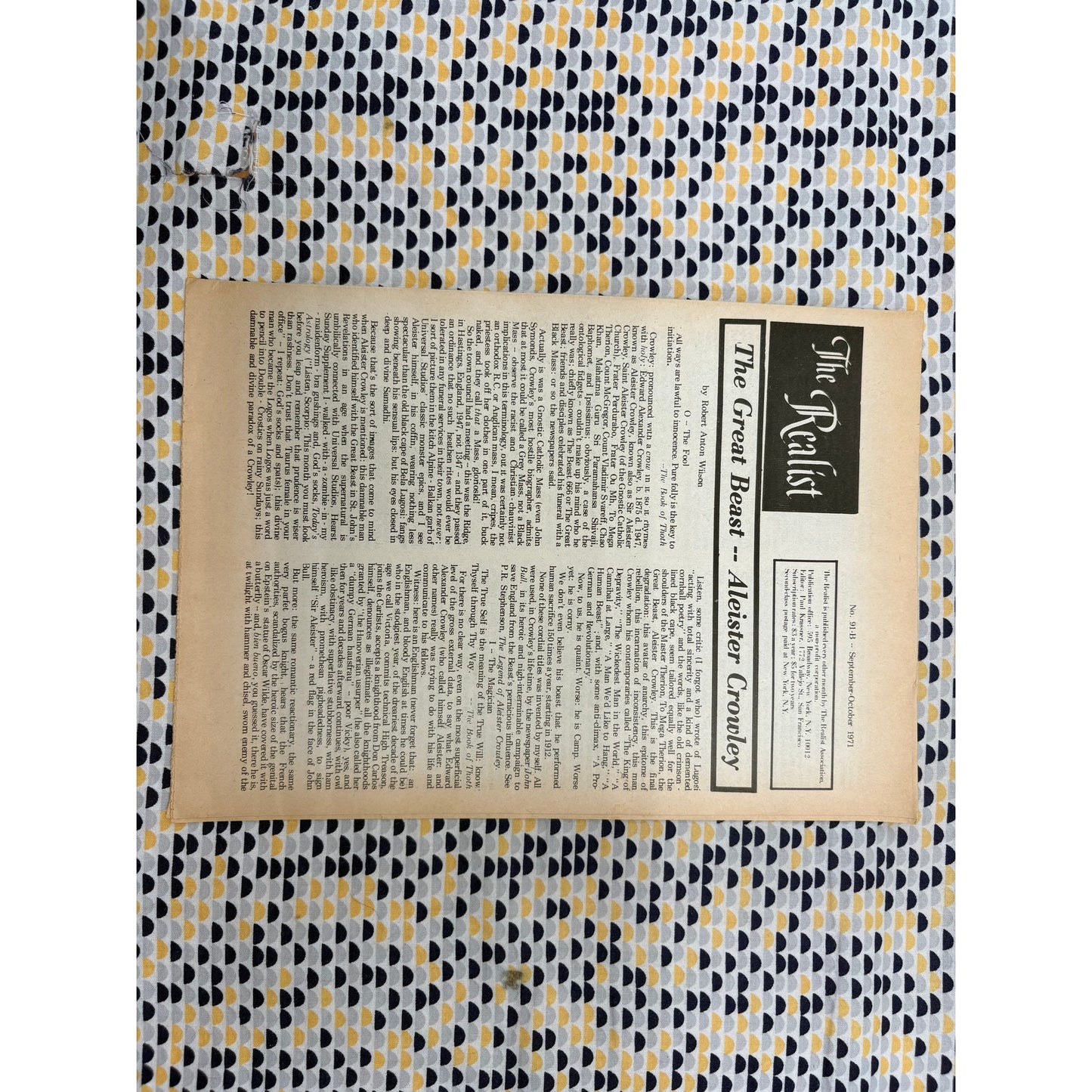 The Realist Magazine - Counterculture Newspaper - September 1971 - No. 91B
