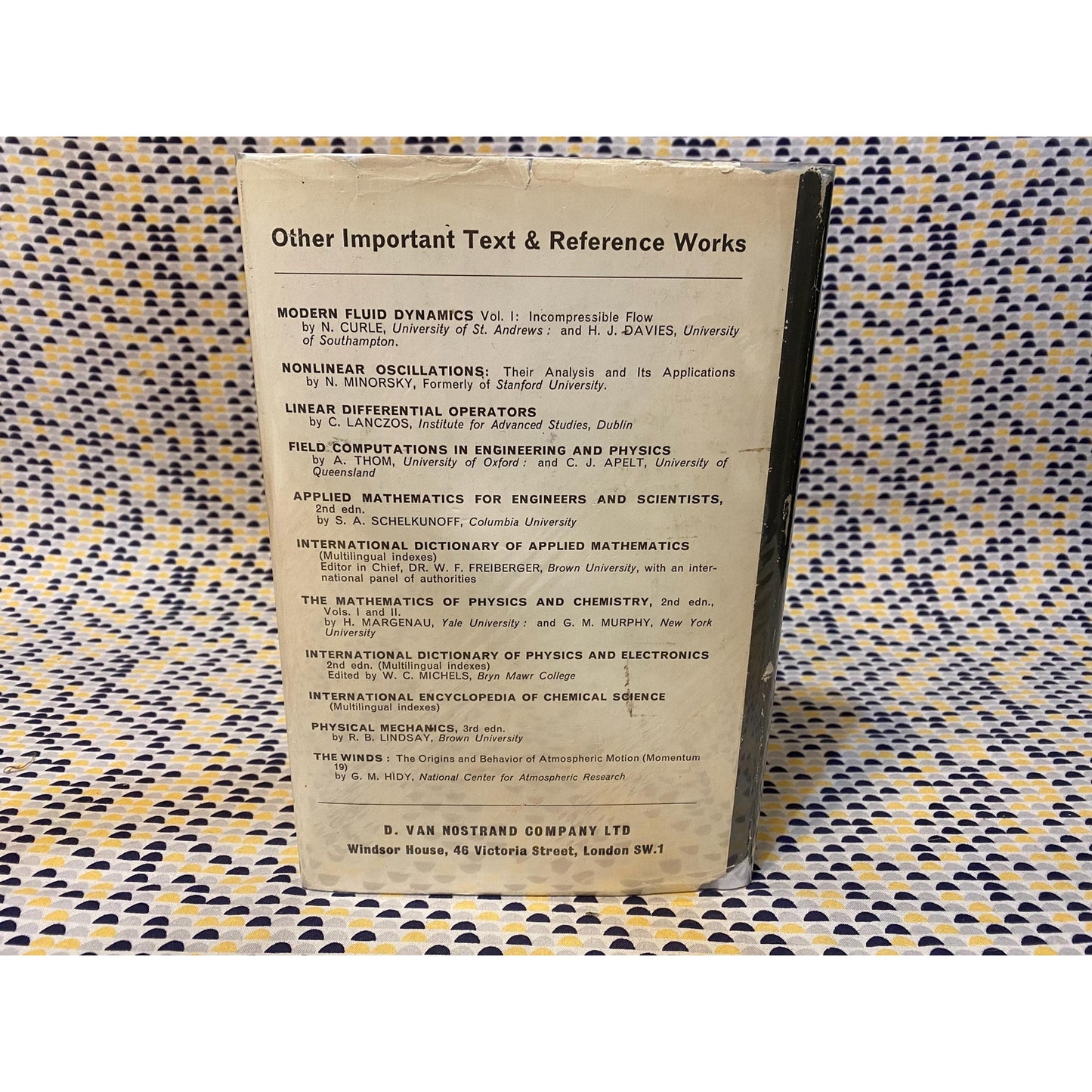 Atmospheric Diffusion - F. Pasquill - - Hardcover - 1962 D Von Nostrand Edition