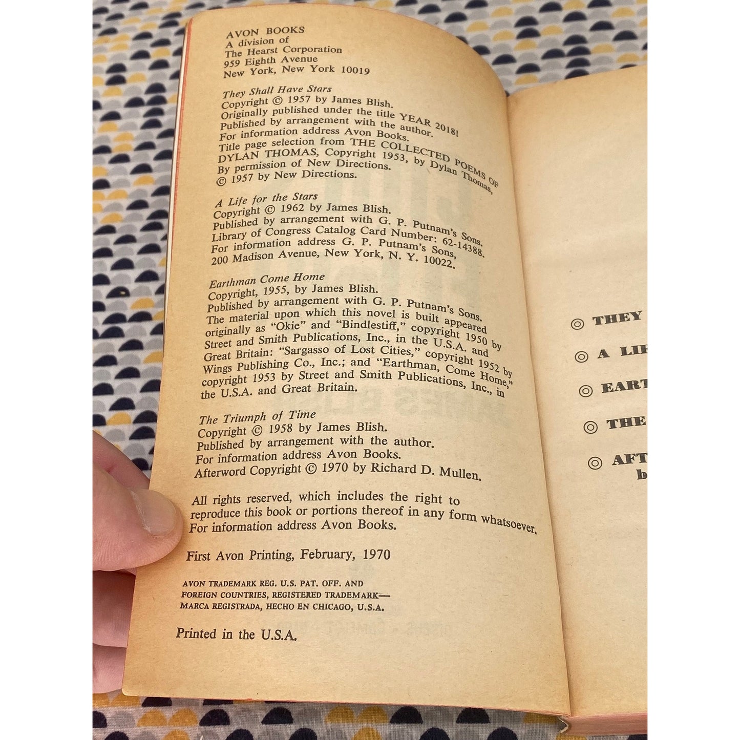 Cities In Flight - James Blish - Vintage Paperback Book - Avon Edition