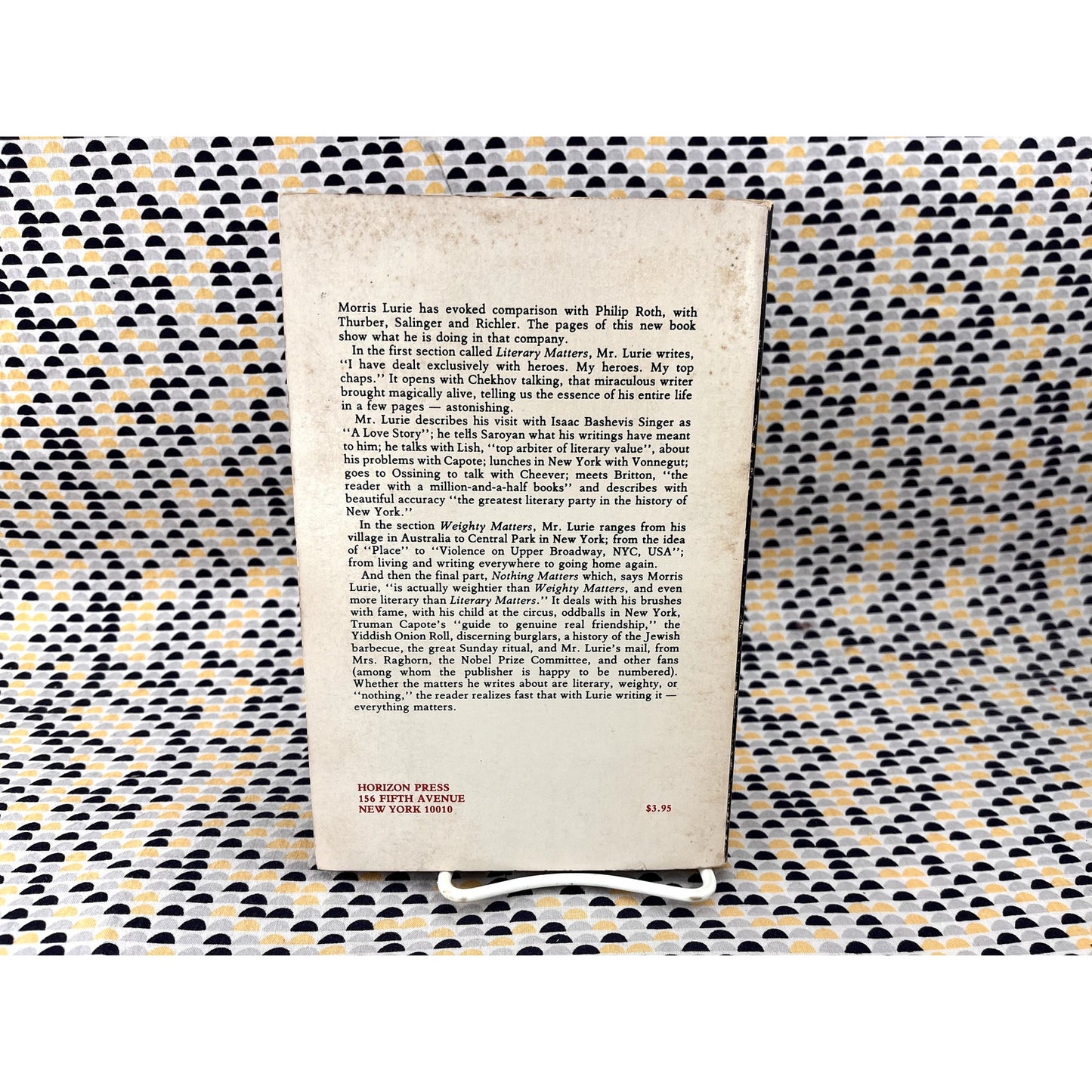 About Burt Britton, John Cheever, William Saroyan, Etc. - Morris Lurie - Horizon Press - Paperback