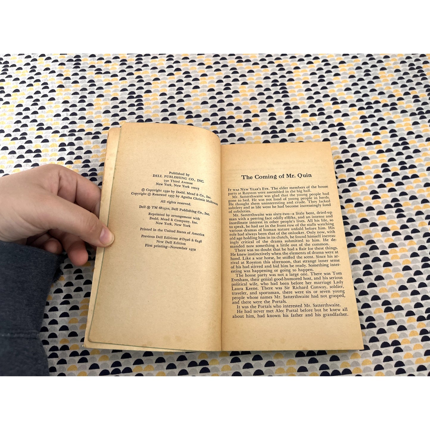 The Mysterious Mr. Quin - Agatha Christie - Vintage Paperback Book - Dell Edition