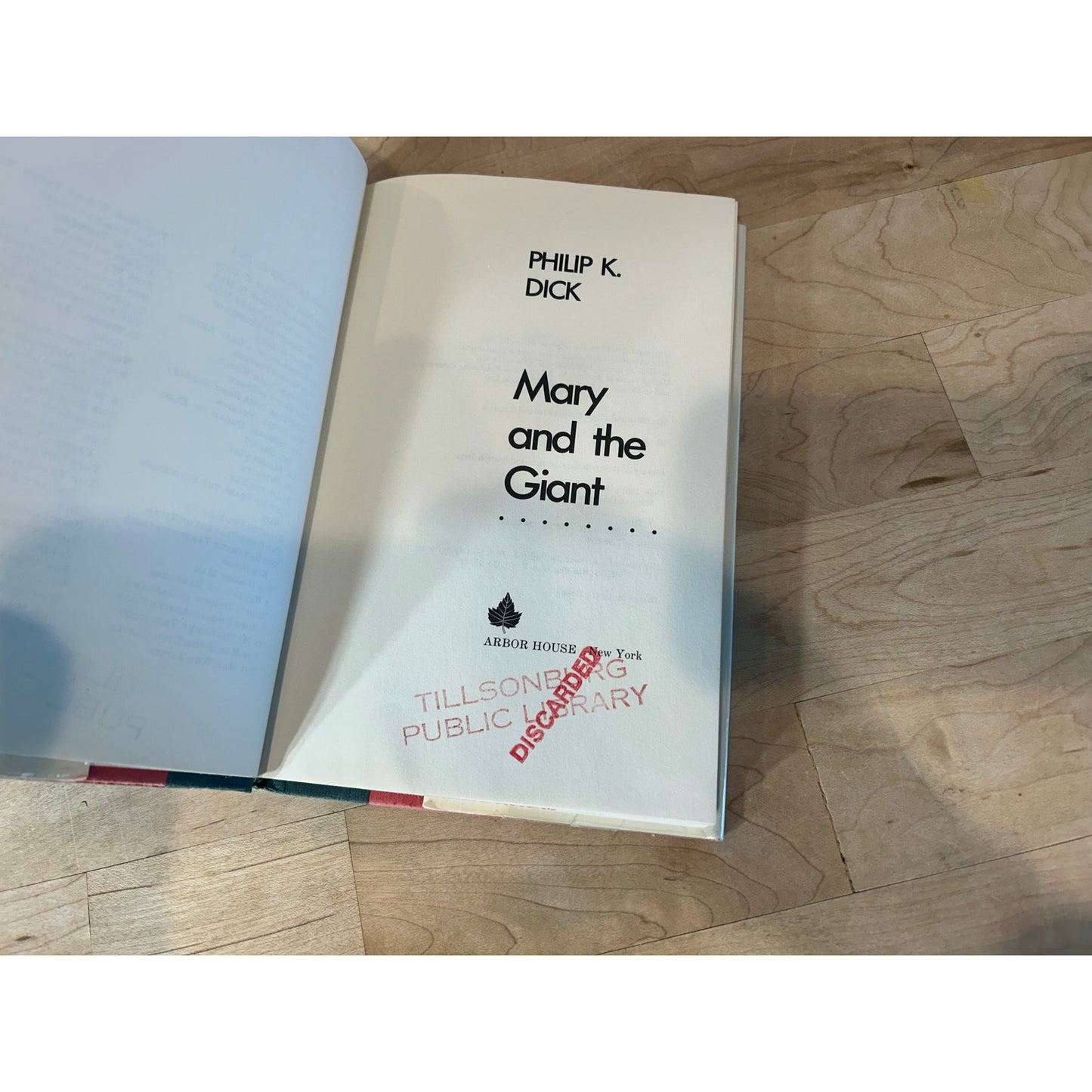 Mary and the Giant - Philip K. Dick - Arbor House 1st Ed- EX LIBRARY COPY