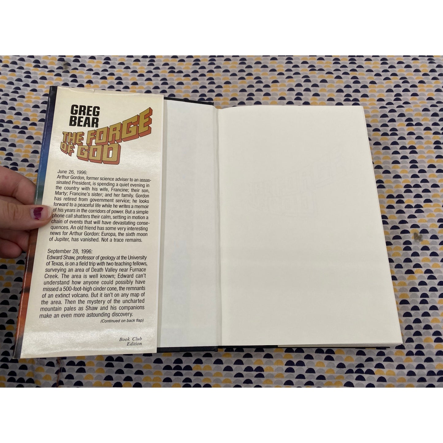 The Forge Of God - Greg Bear - Tor - Hardcover - Club Edition