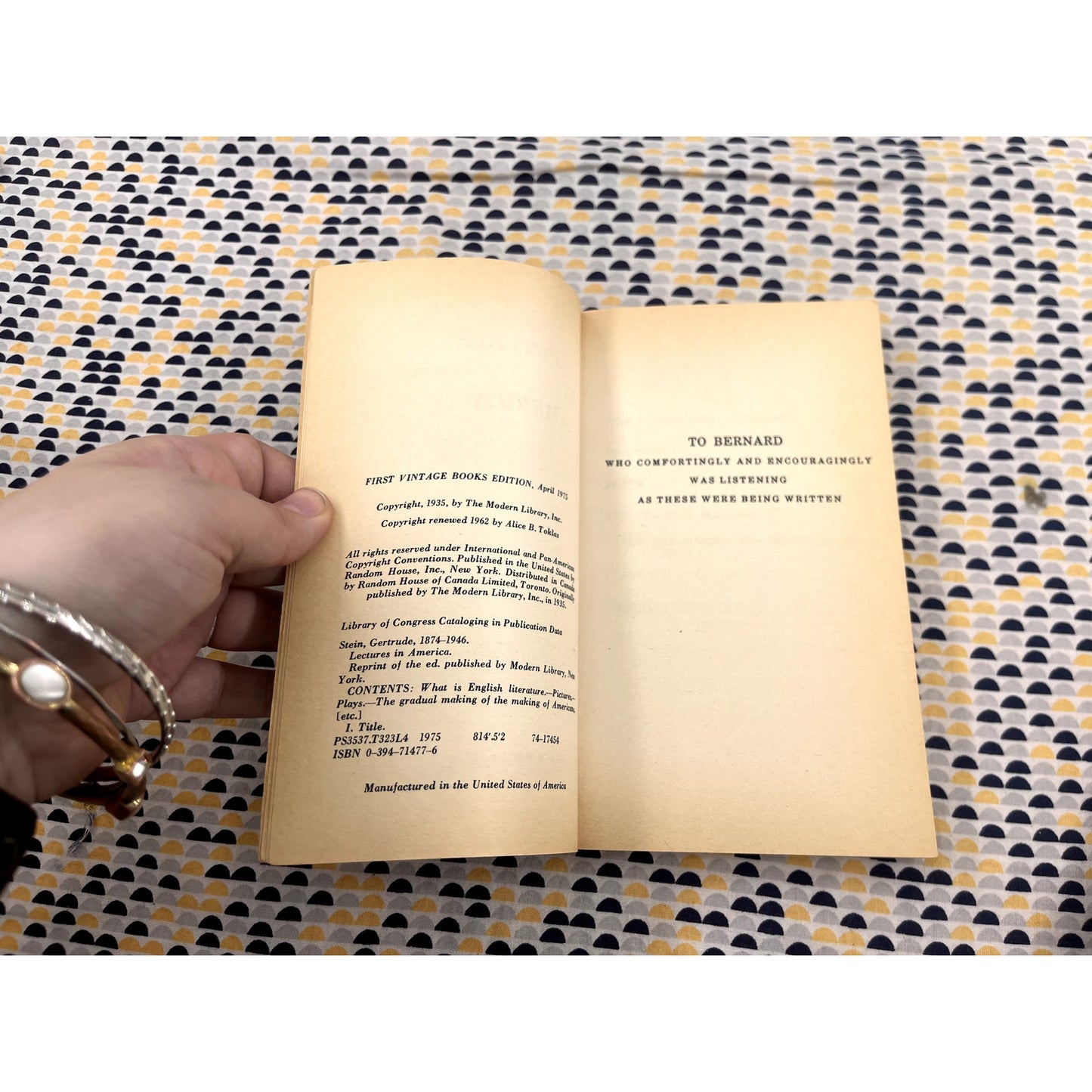 Gertrude Stein - Lectures in America - The great Writer Discusses Her Concepts of Art - Vintage Paperback Book