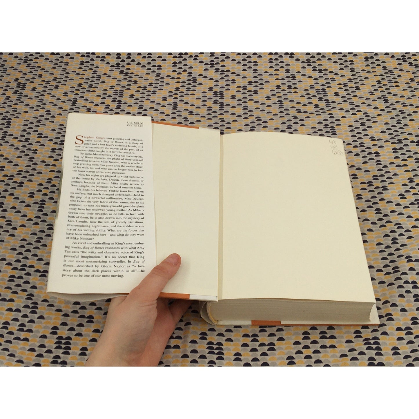 Bag of Bones - Stephen King - Scribner - Hardcover - 1st Edition, 1st Printing