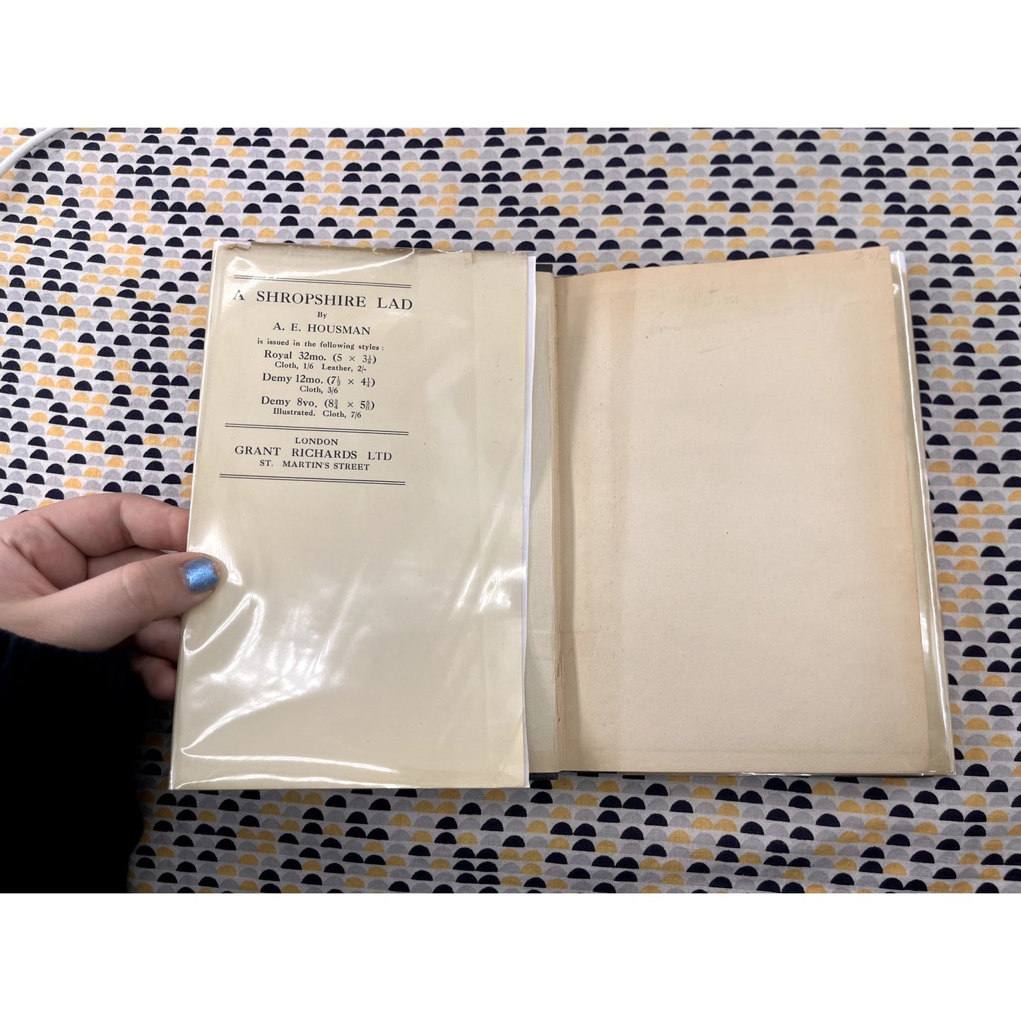 Last Poems - A. E. Housman - Grant Richards Books - Hardcover - 1st Edition