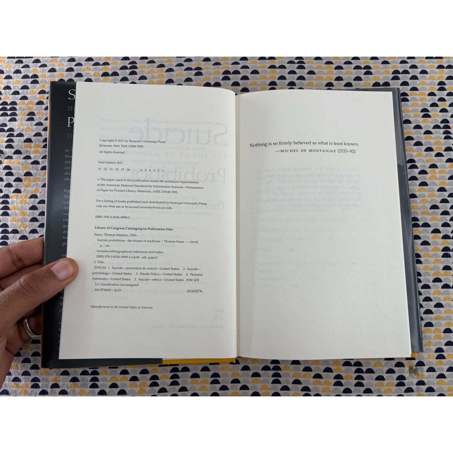 Suicide Prohibition - Thomas Szasz - Syracuse - Hardcover