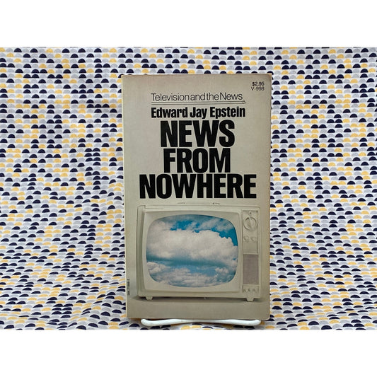 News From Nowhere - Edward Jay Epstein - Vintage Paperbook - Vintage Books Edition