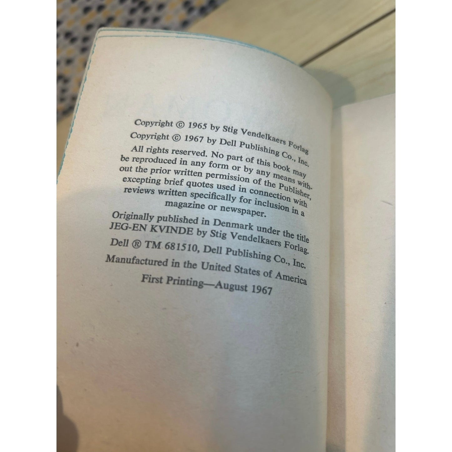 I, A Woman - Siv Holm - Vintage Paperback Book - Dell Edition - Movie Tie In
