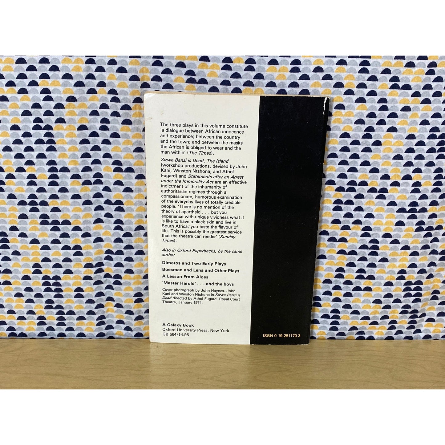 Statements - Athol Fugard - John Kani - Winston Ntshona - Vintage Paperback Book - Oxford University Press