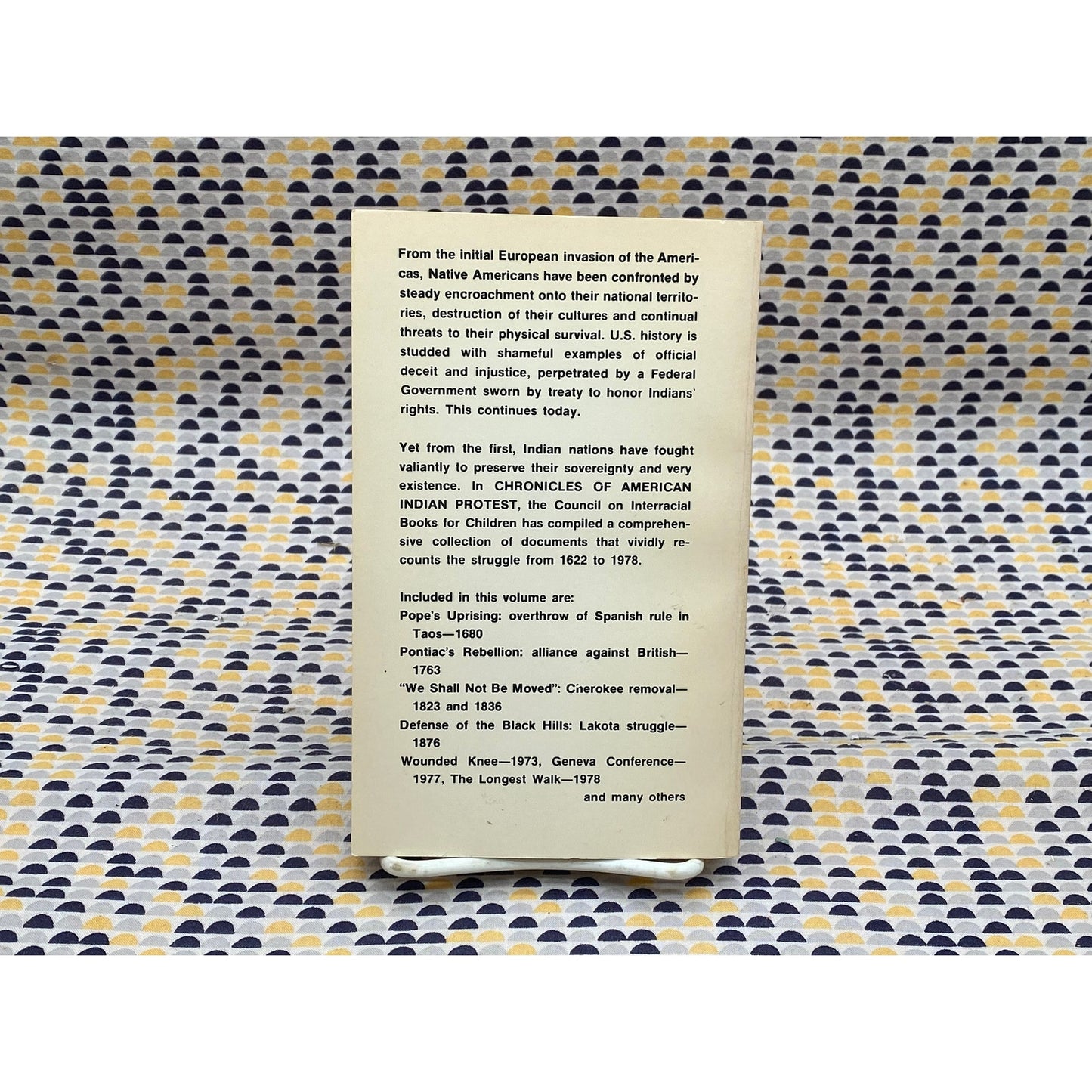Chronicles Of American Indian Protest - The Council on Interracial Books for Children, editor - Vintage Paperback Book