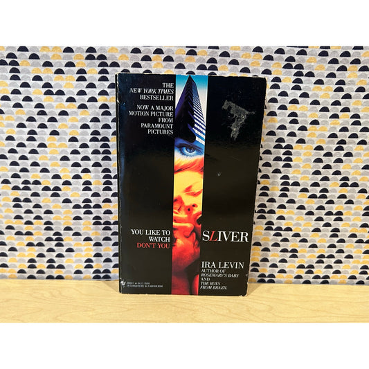 Sliver - Ira Levin - Movie Tie In Edition - Vintage Paperback - Bantam Edition