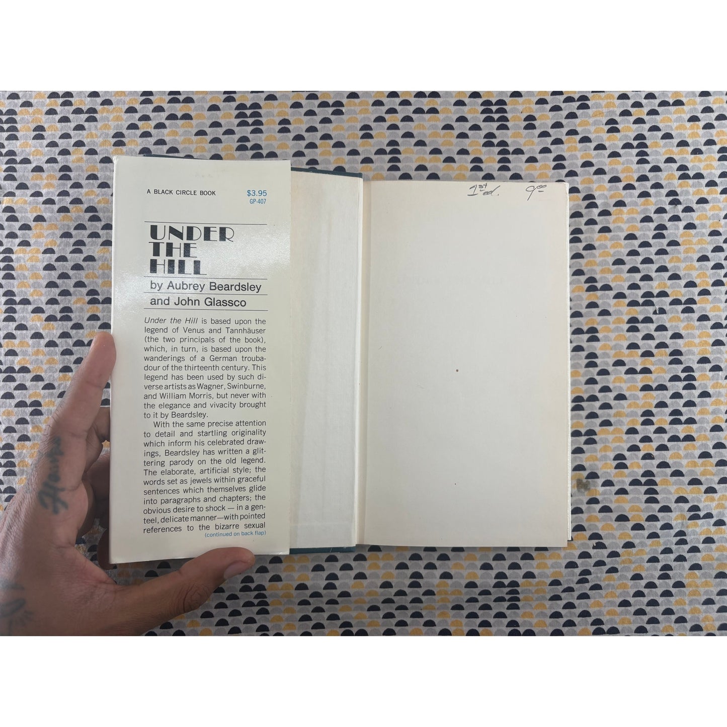 Under The Hill - Aubrey and John Beardsley and Glassco - Grove Press 1st Edition