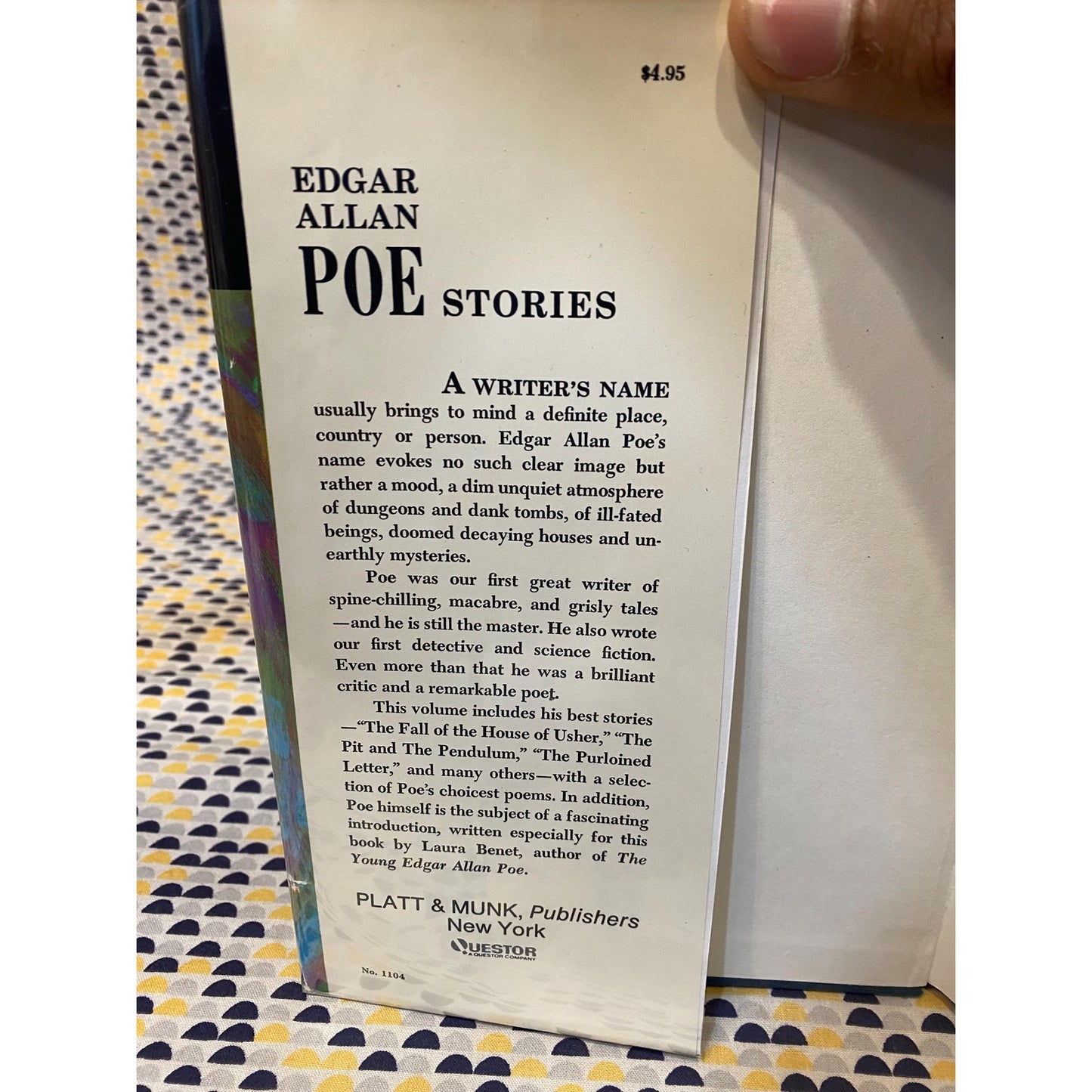Edgar Allan Poe Stories - Vintage Hardcover Book - 1961 Platt & Munk Edition