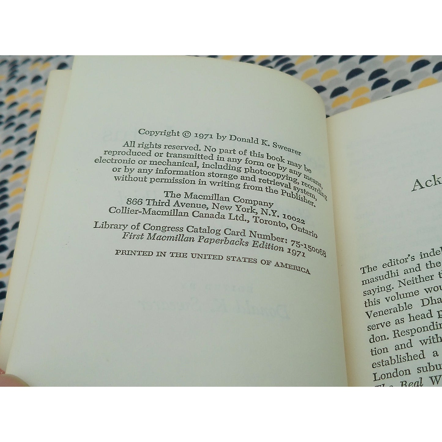 Secrets Of The Lotus - Donald K. Swearer - Vintage Paperback - Macmillan Edition