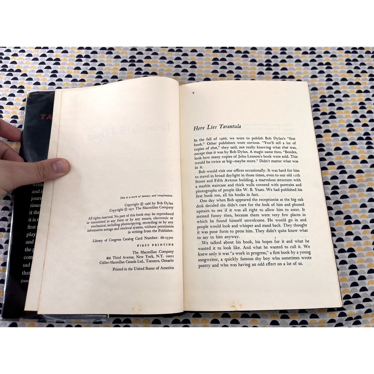 Tarantula - Bob Dylan - Macmillan Books - 1st Edition 1st Printing Hardcover