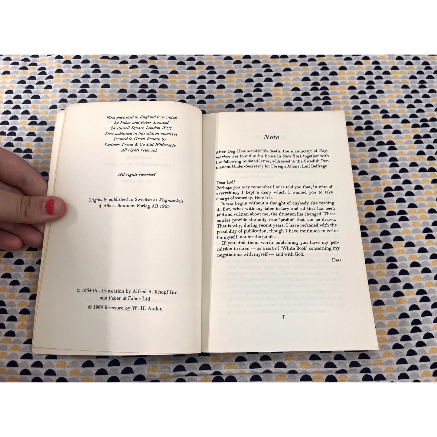Markings - Dag Hammarskjold - Faber Paper Covered Editions - Paperback