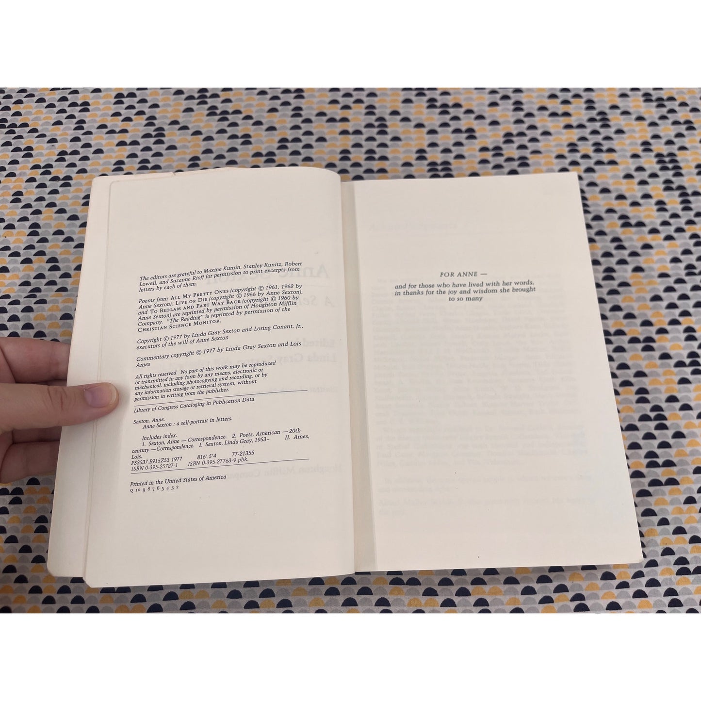 Anne Sexton: A Self. Portrait in Letters - Ed. Linda Gray Sexton & Lois Ames - Houghton Mifflin - Paperback