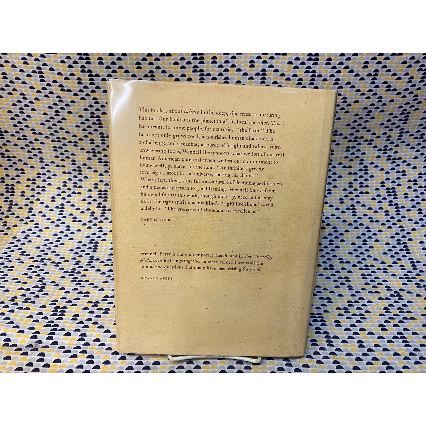 The Unsettling Of America: Culture & Agriculture - Wendell Berry - Vintage Hardcover Book - Sierra Club Books Edition