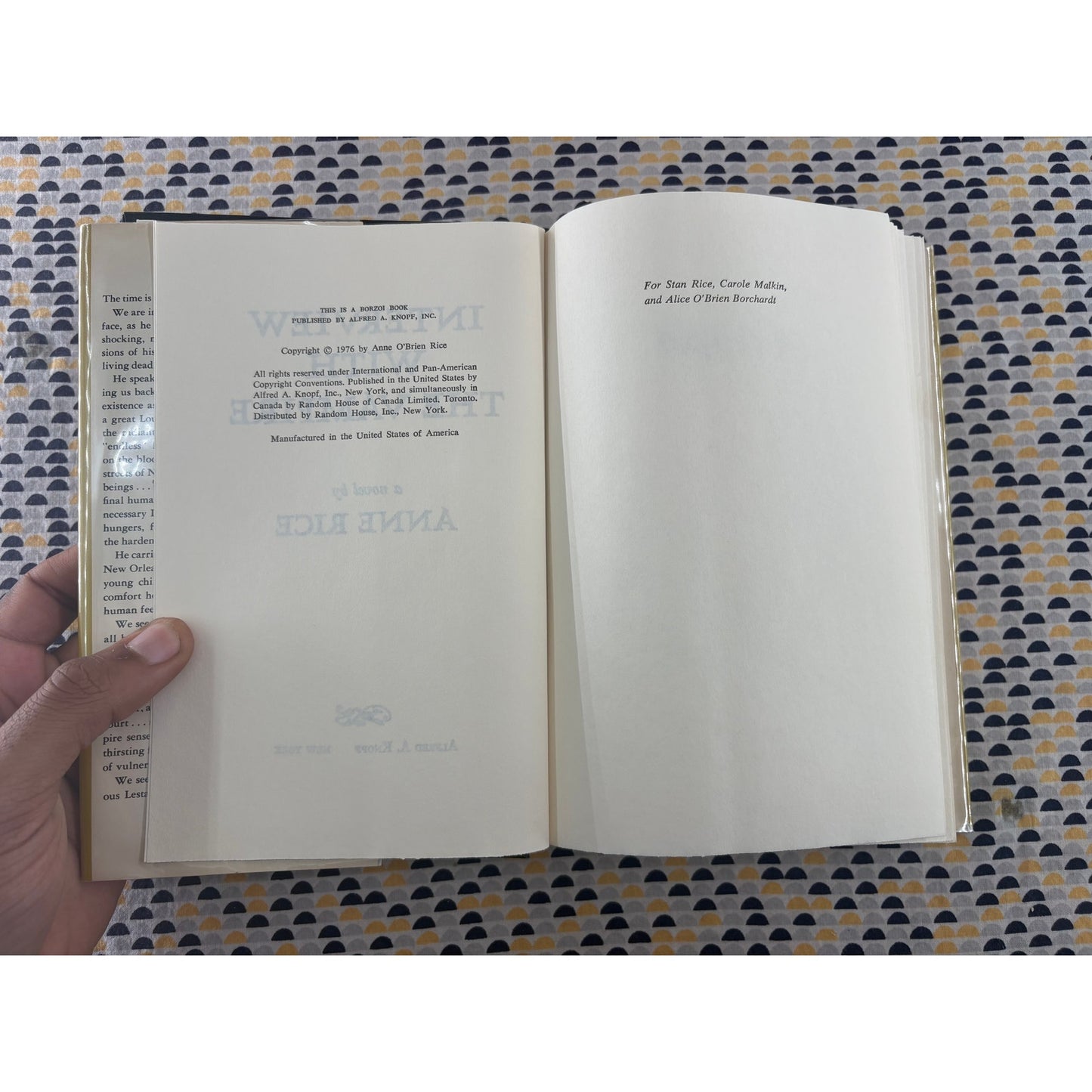 Interview With the Vampire - Anne Rice - Hardcover Book - Knopf - Club Edition