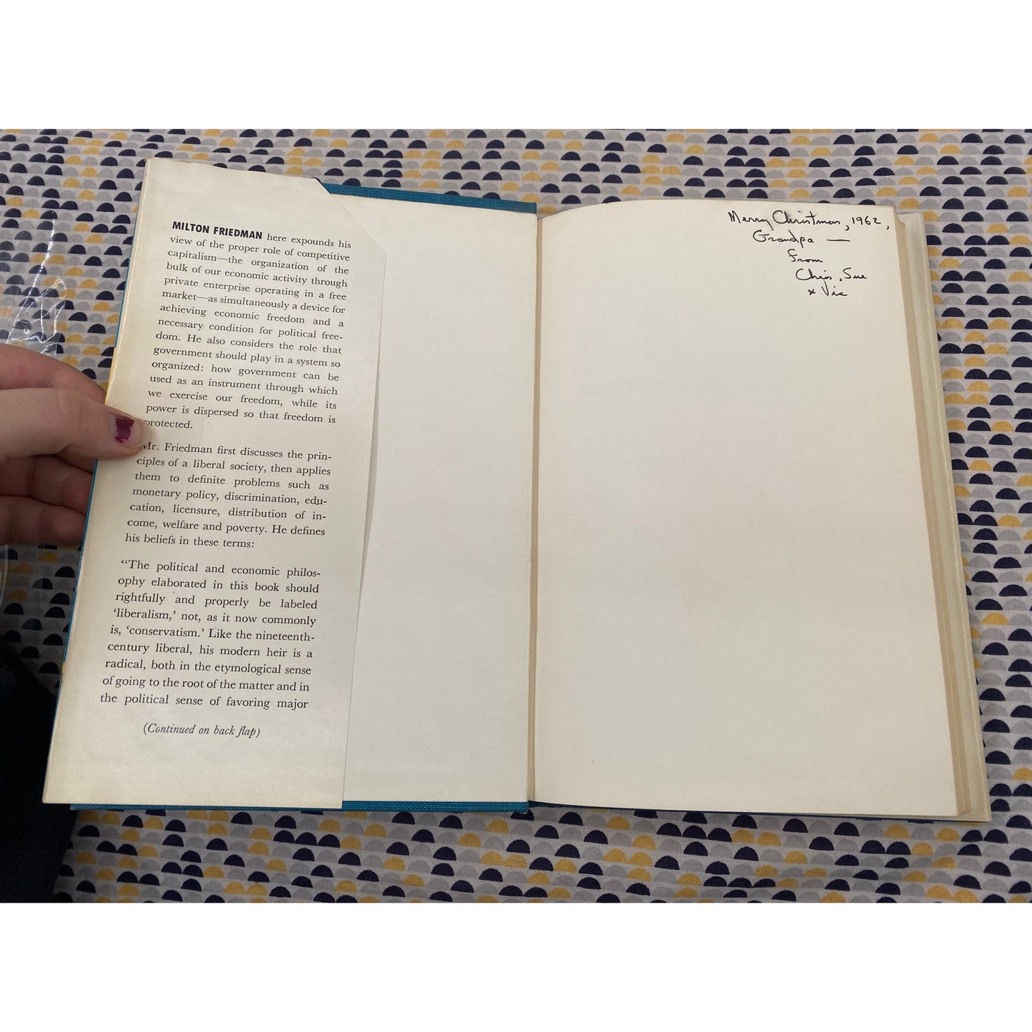 Capitalism & Freedom - Milton Friedman - 1962 1st Edition, 1st Print - Price Clipped - University of Chicago Press