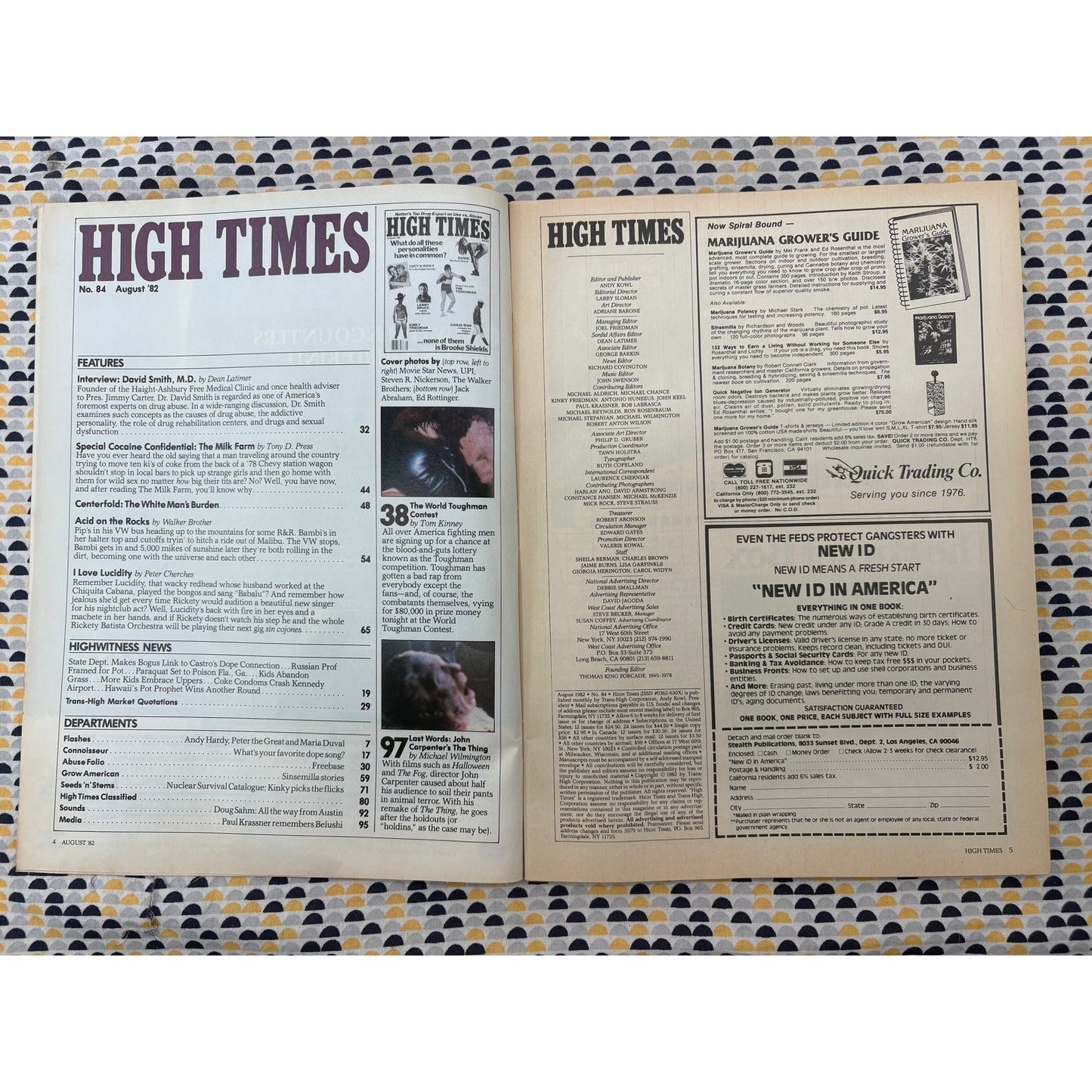 High Times Magazine - Vintage Drug Culture - August 1982