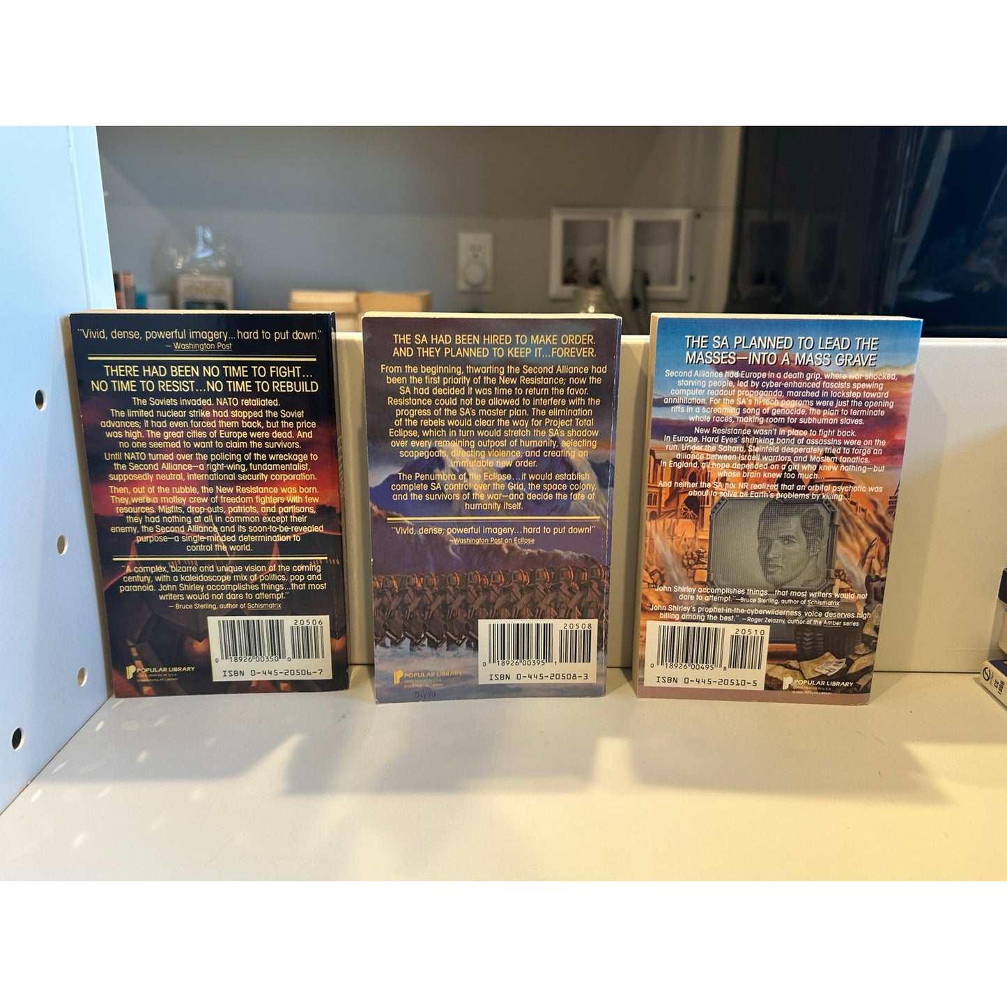 John Shirley - Song Called Youth Trilogy - Eclipse Penumbra Corona - 3 book set - Questar 1st Prints