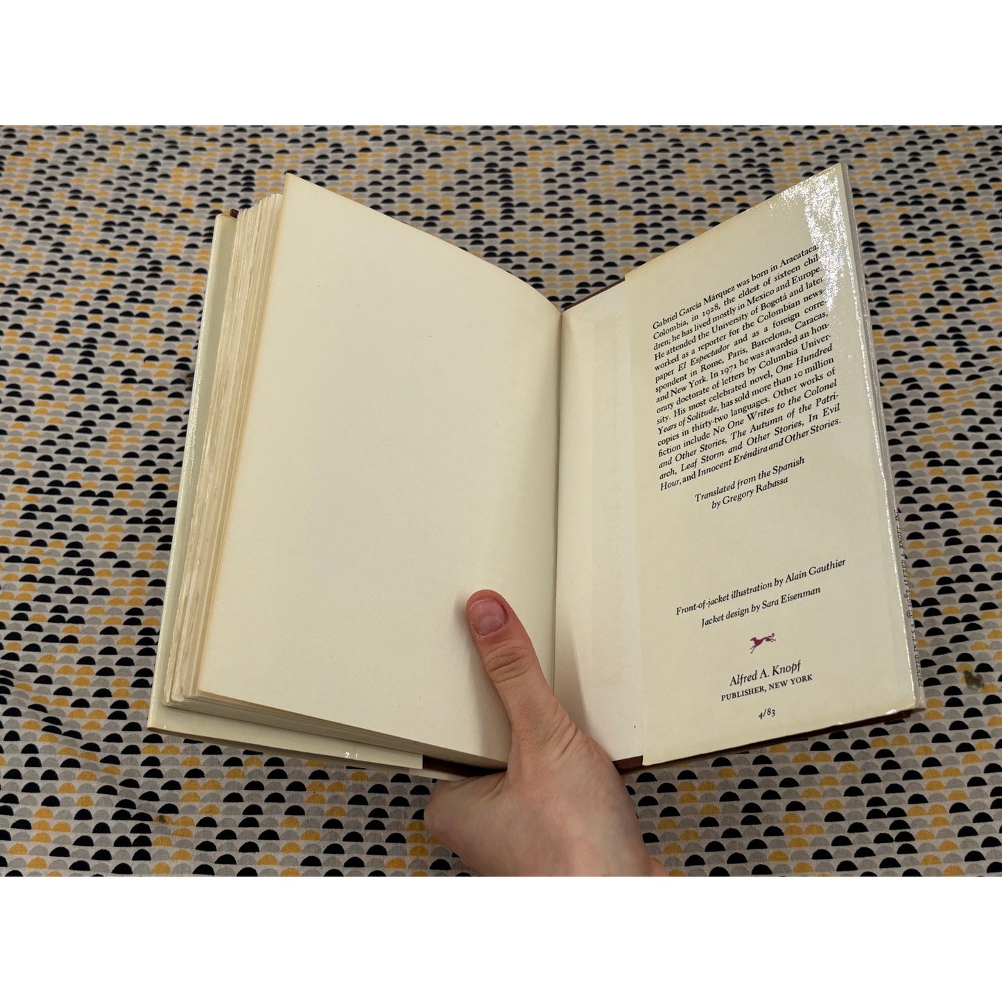 Chronicle of a Death Foretold - Gabriel García Márquez - Knopf - Hardcover - 1st American Edition