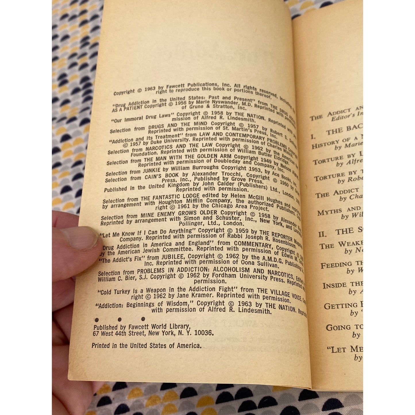 The Addict - Ed. By Dan Wakefield - Algren, William S Burroughs, DeRopp - Vintage Paperback Book - 1963 Fawcett Premier Edition