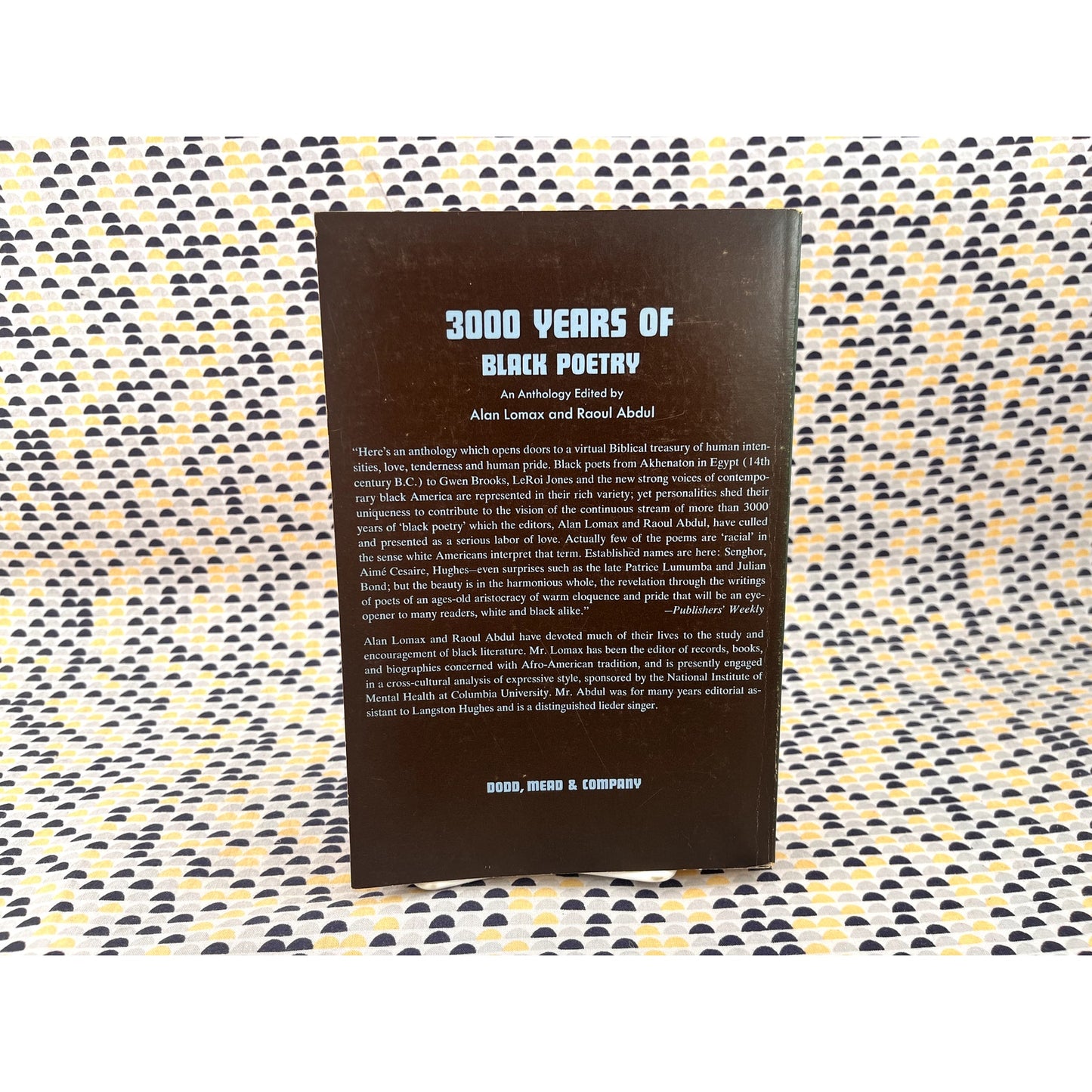 3000 Years of Black Poetry - Ed. Alan Lomax & Raoul Abdul - Dodd Mead Books - Paperback