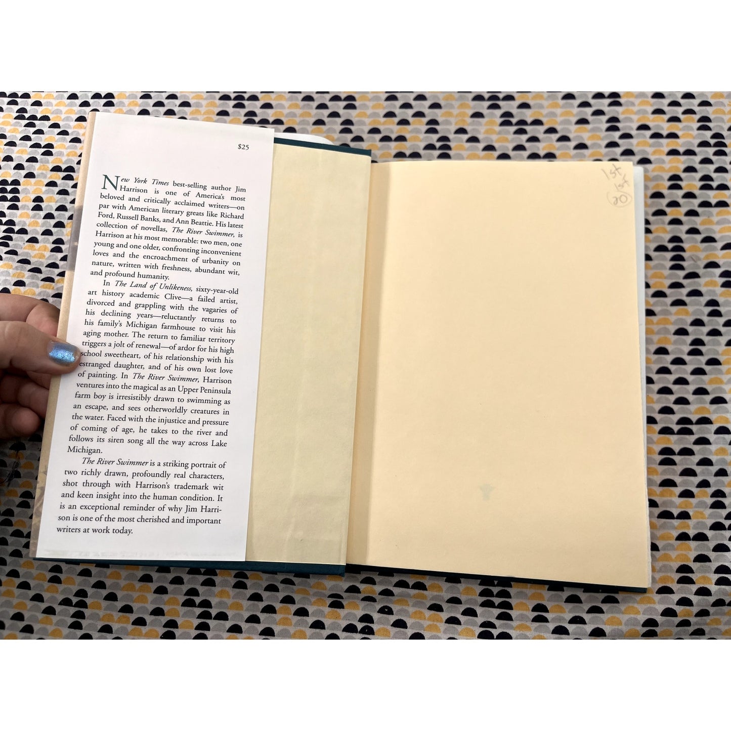 The River Swimmer - Jim Harrison - Grove Press - Hardcover - 1st Edition 1st Printing