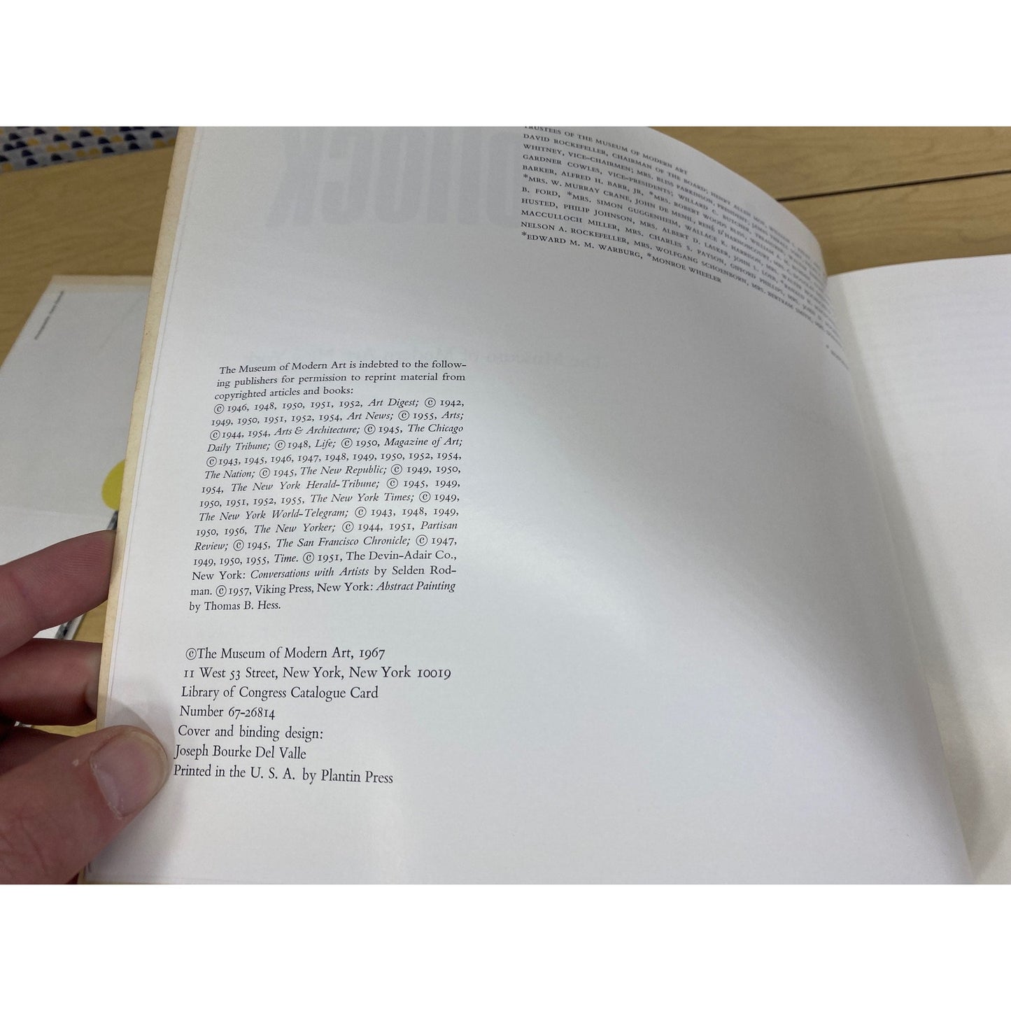 Jackson Pollack - Museum of Modern Art Book 1967 Exhibition Tickets and Invite