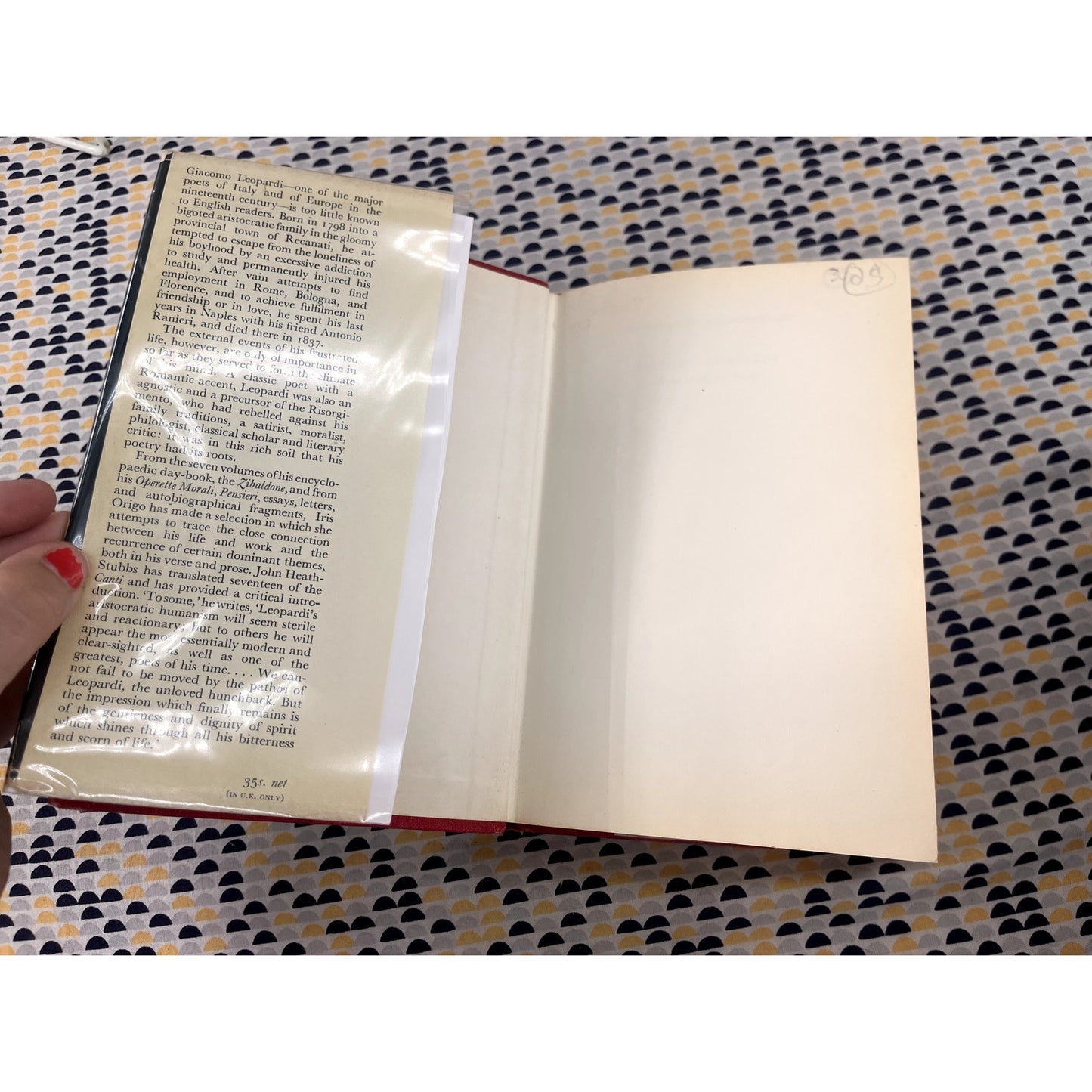 Leopardi: Selected Prose and Poetry - Ed. Iris Origo & John Heath-Stubbs - Oxford Books - Hardcover