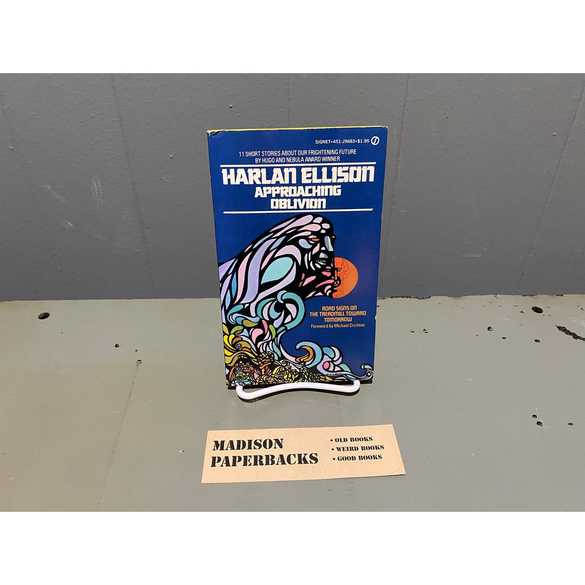 Approaching Oblivion - Harlan Ellison - foreward by Michael Crichton - Dillon cover - Paperback