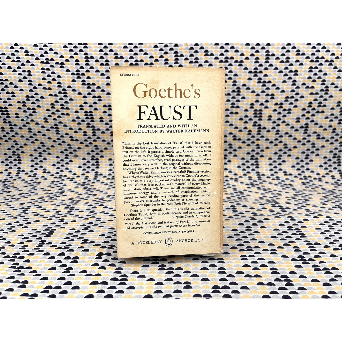 Goethe - Faust - William Kaufmann - Bilingual Edition - Doubleday Anchor