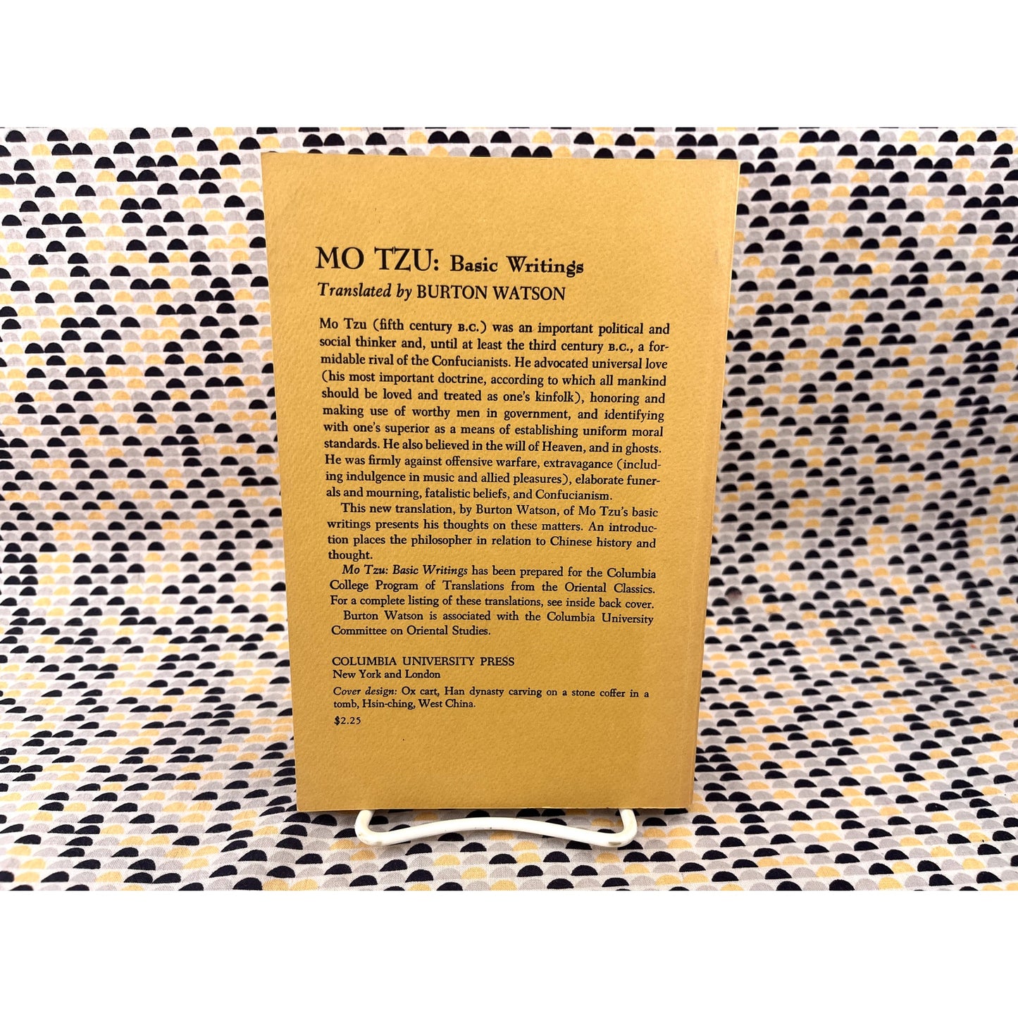 Mo Tzu: Basic Writings - Translated by Burton Watson - Colombia Books - Paperback