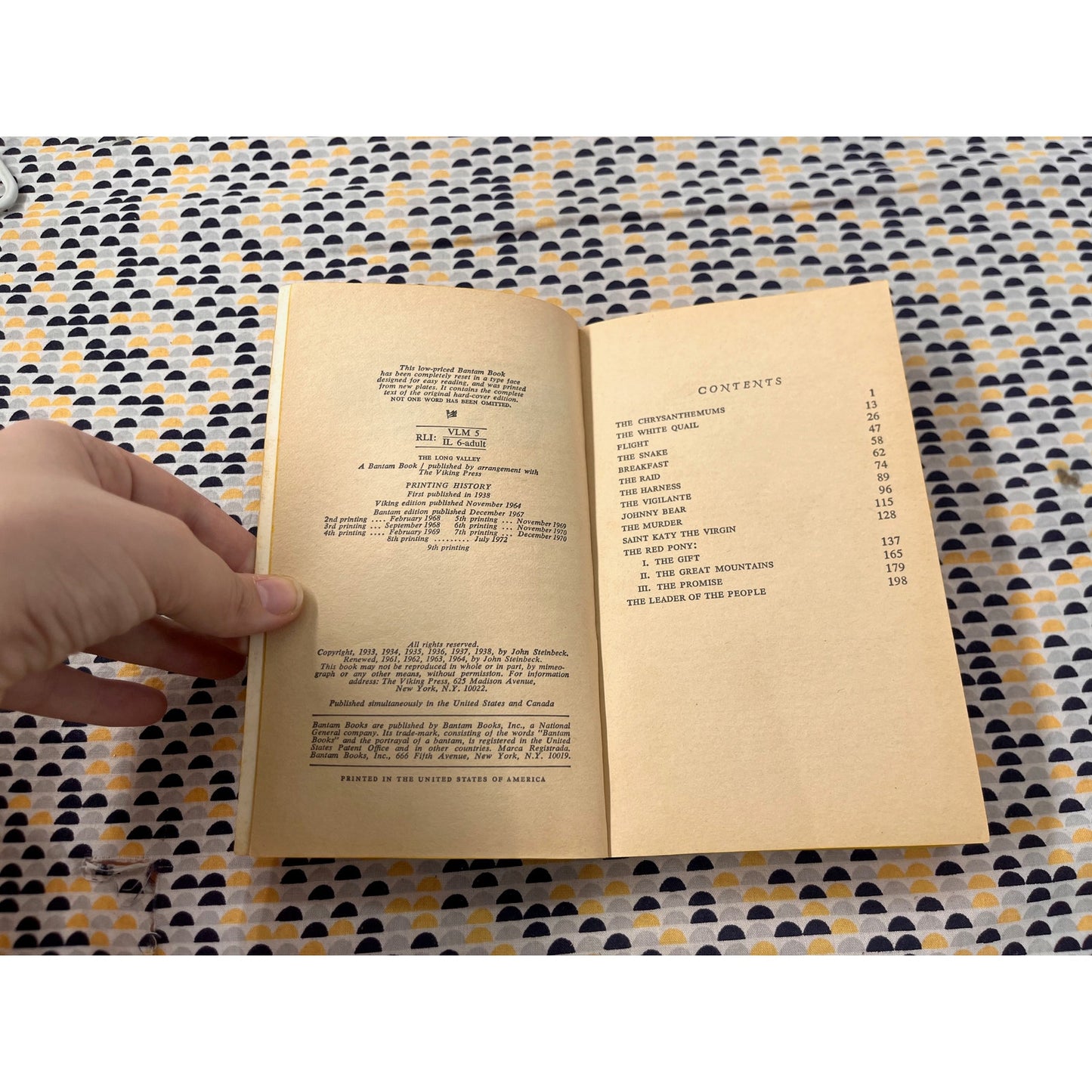 The Long Valley - John Steinbeck - Bantam Books - Paperback