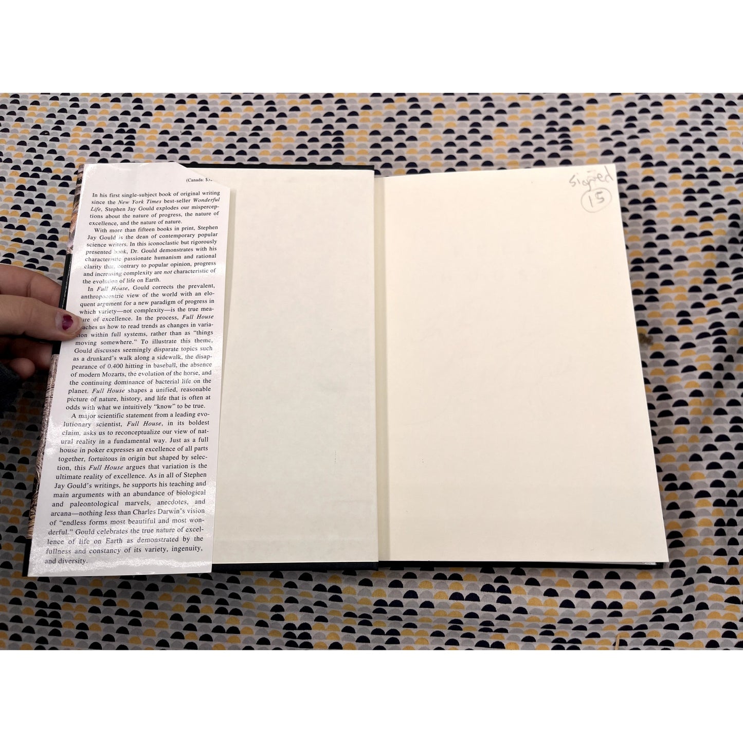 SIGNED - Full House - Stephen Jay Gould - Harmony Books - Hardcover