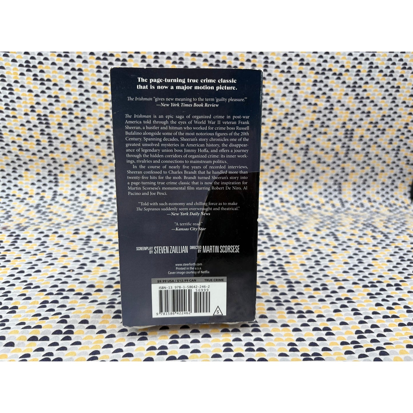 The Irishman - Charles Brandt - Steer Forth Press - Movie Tie In Edition