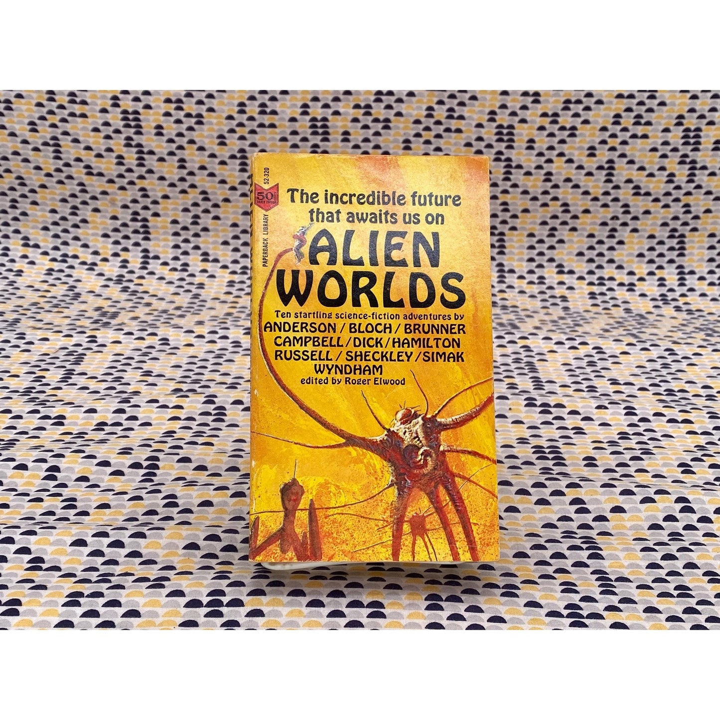 Alien Worlds - Roger Elwood, editor - Philip K Duck - Vintage Paperback Book - Paperback Library Edition