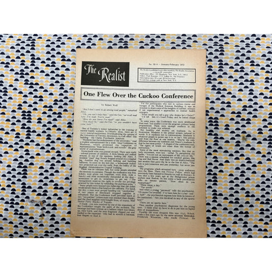 The Realist Magazine - Counterculture Newspaper - January 1972 - No. 92A