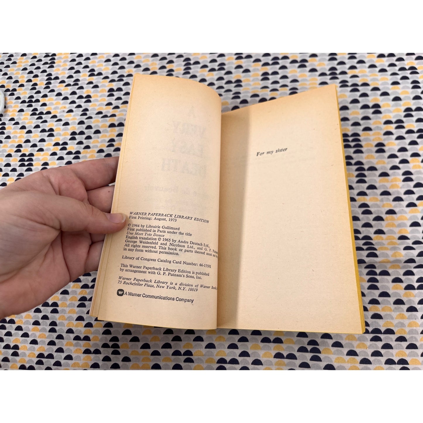 A Very Easy Death - Simone de Beauvoir - Warner Books - Paperback