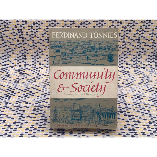 Community & Society - Ferdinand Tonnies - Harper Torchbooks - Paperback
